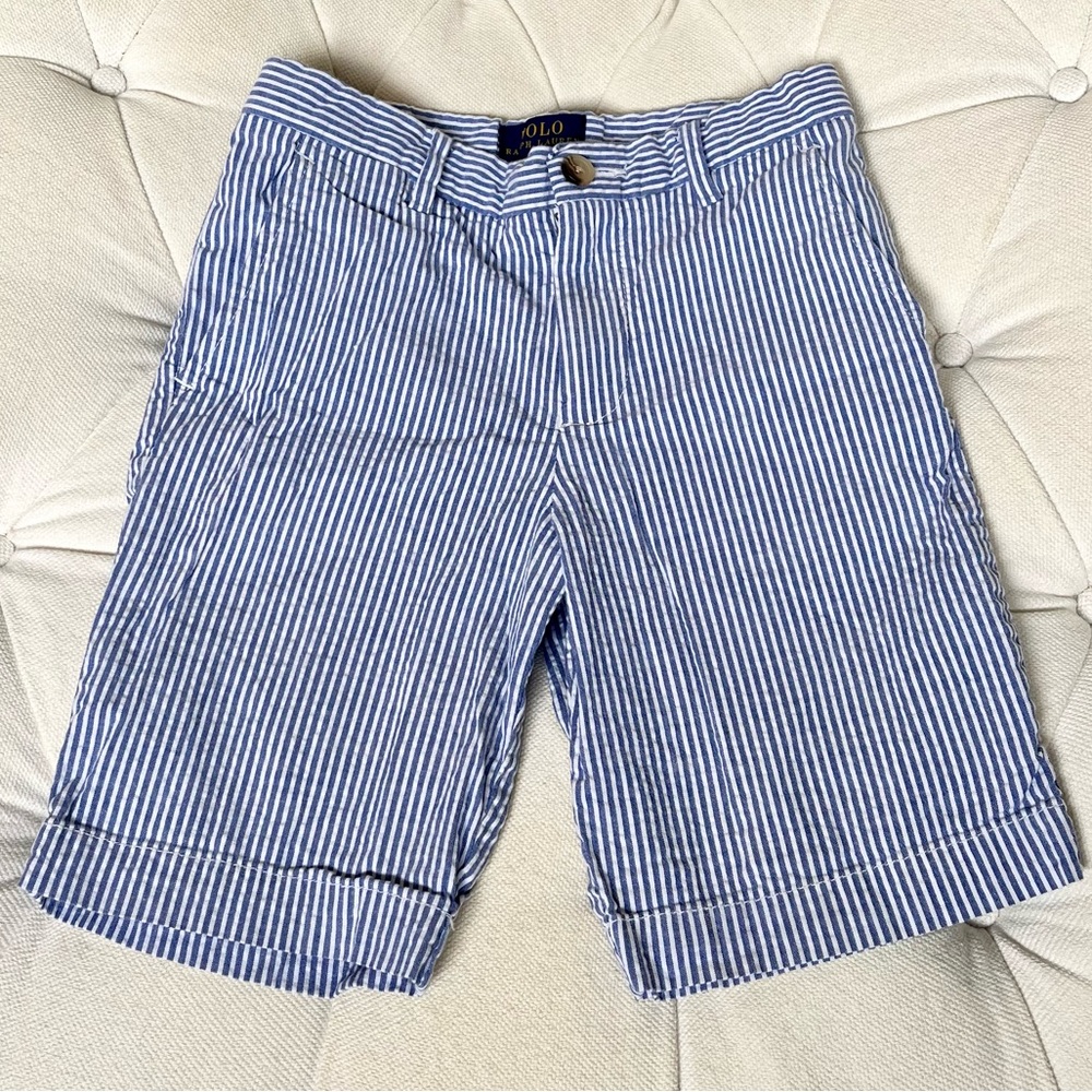 Boys Polo Seersucker Shorts